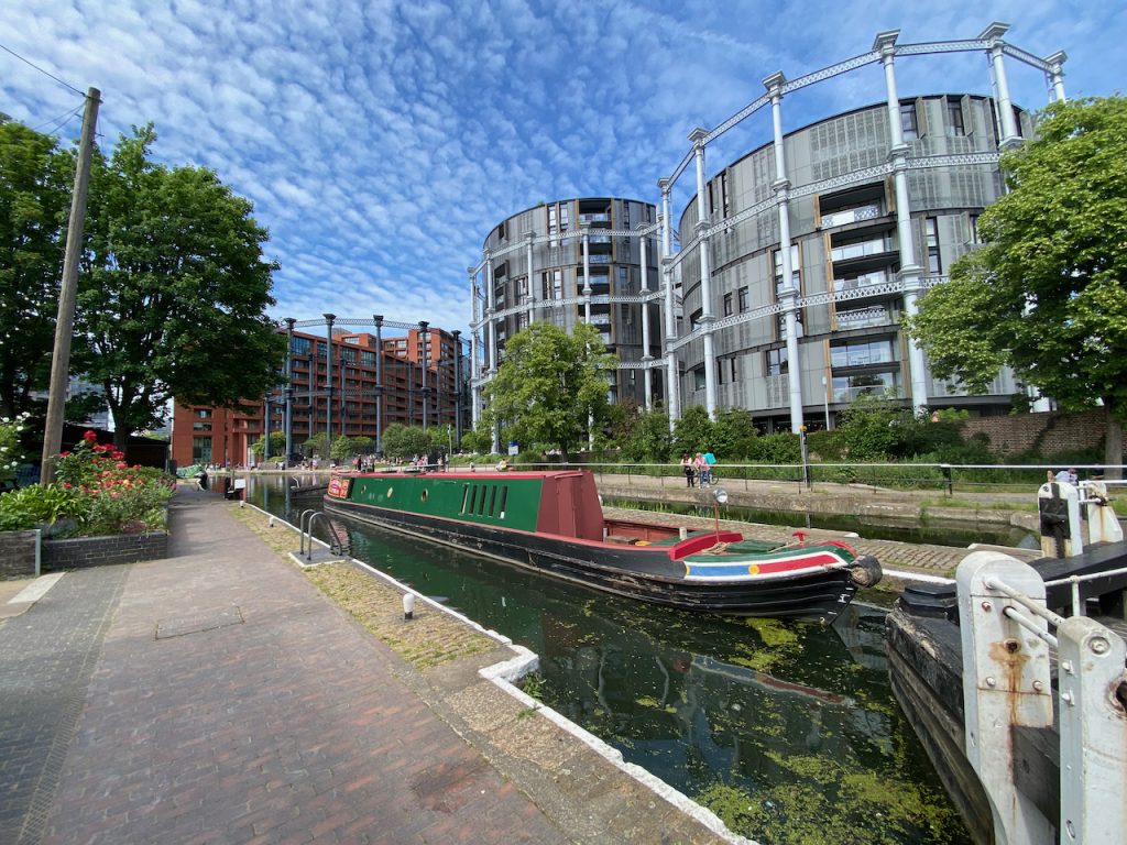 The relocated gasometers at King's Cross