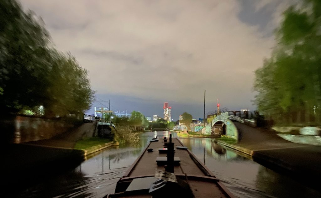 Heading into central Birmingham, 17th April 9:40pm