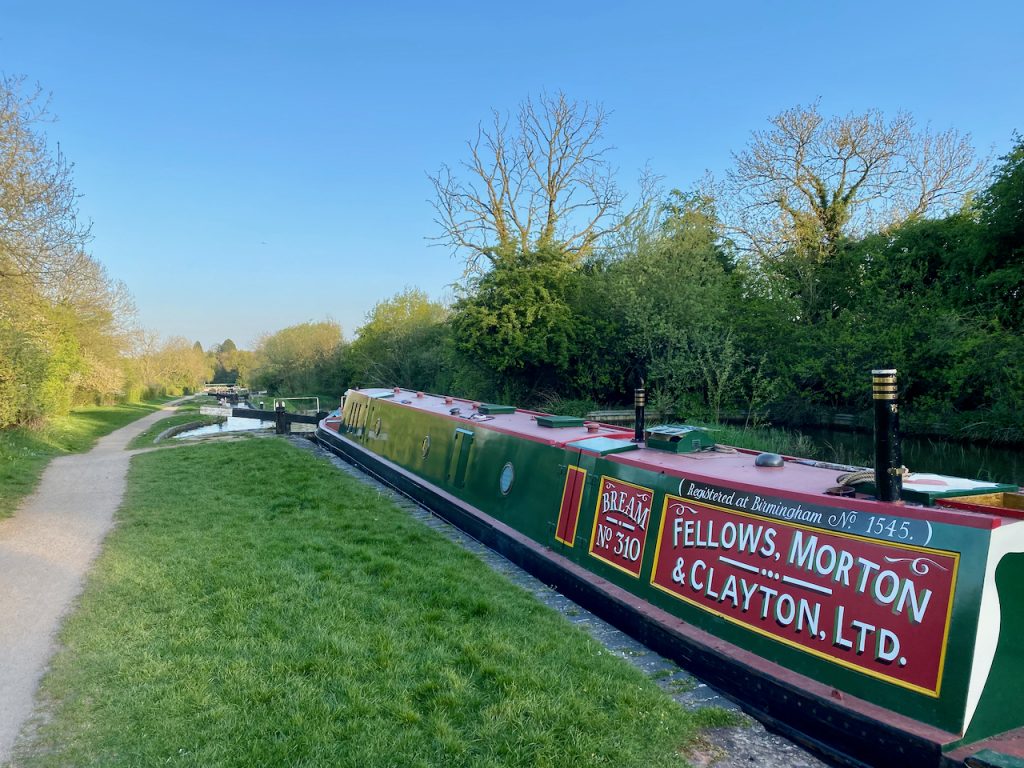 Heading down Lapworth Locks after work on 21st April, 7:15pm