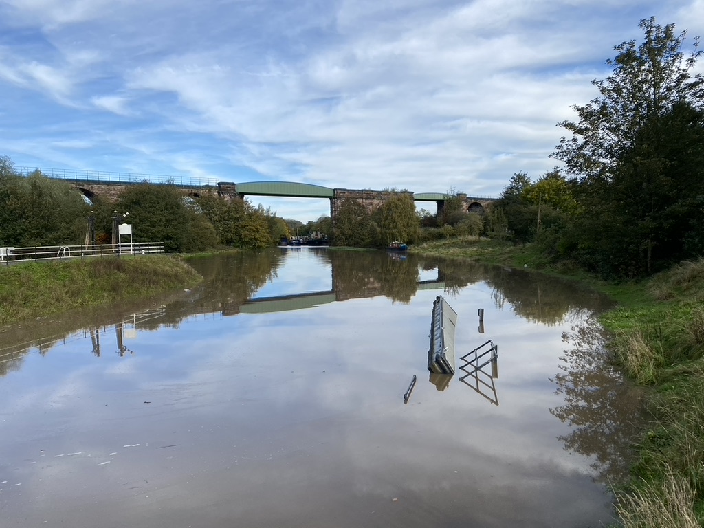 Flooding below Hunt's Lock, Northwich, 21st October, 2023