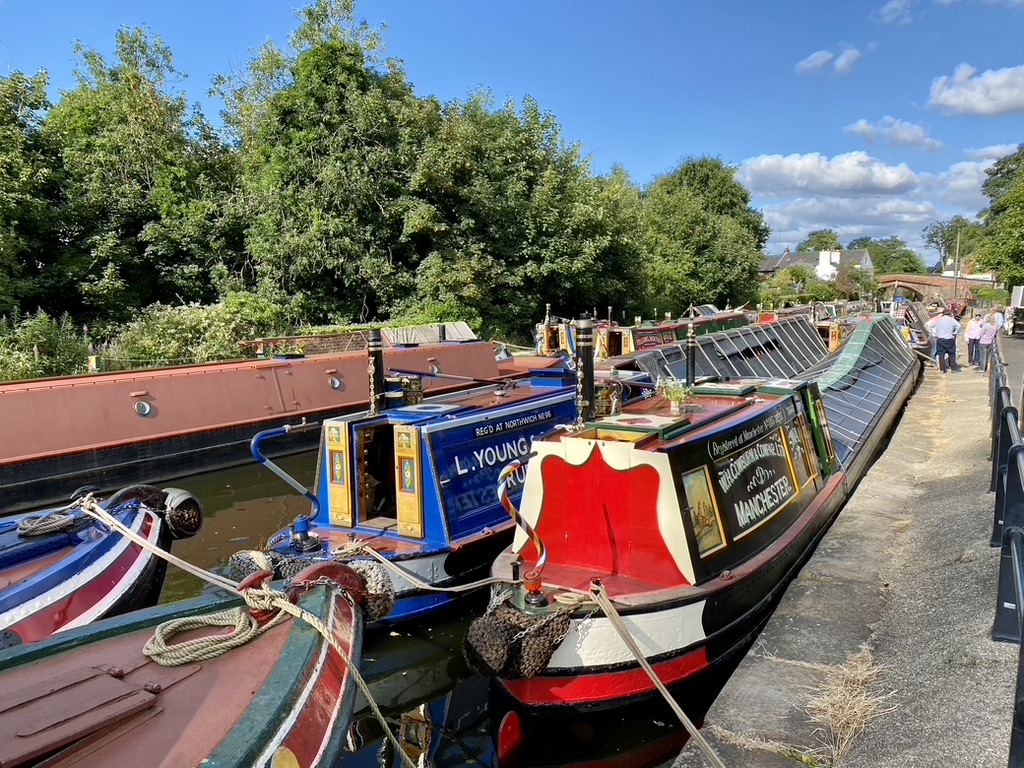 Bream moored in the middle of the action at Lymm Historic Transport Festival, 24th June, 2023